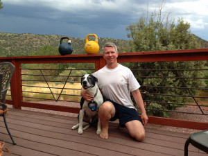 mark mellohusky sedona arizona state trail hiking dog walking kettlebell workout