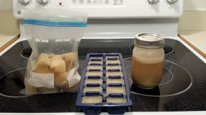 bone broth freezing and portioning