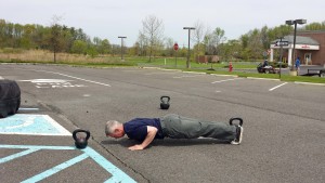 pushups and kettlebell workout