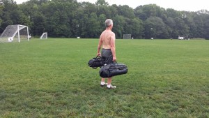 sandbag workout and body weight exercises