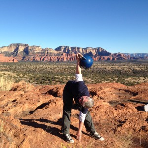 mark mellohusky sedona arizona outdoor workout kettlebell windmill