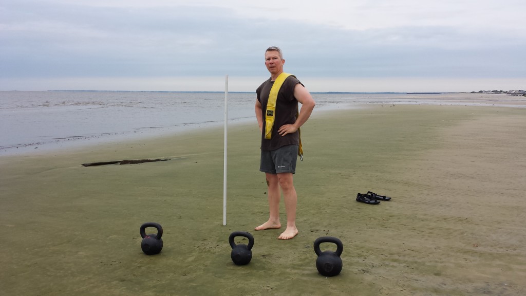 Mark Mellohusky Iron Line Kettlebell Training Beach Workout Seven Stars