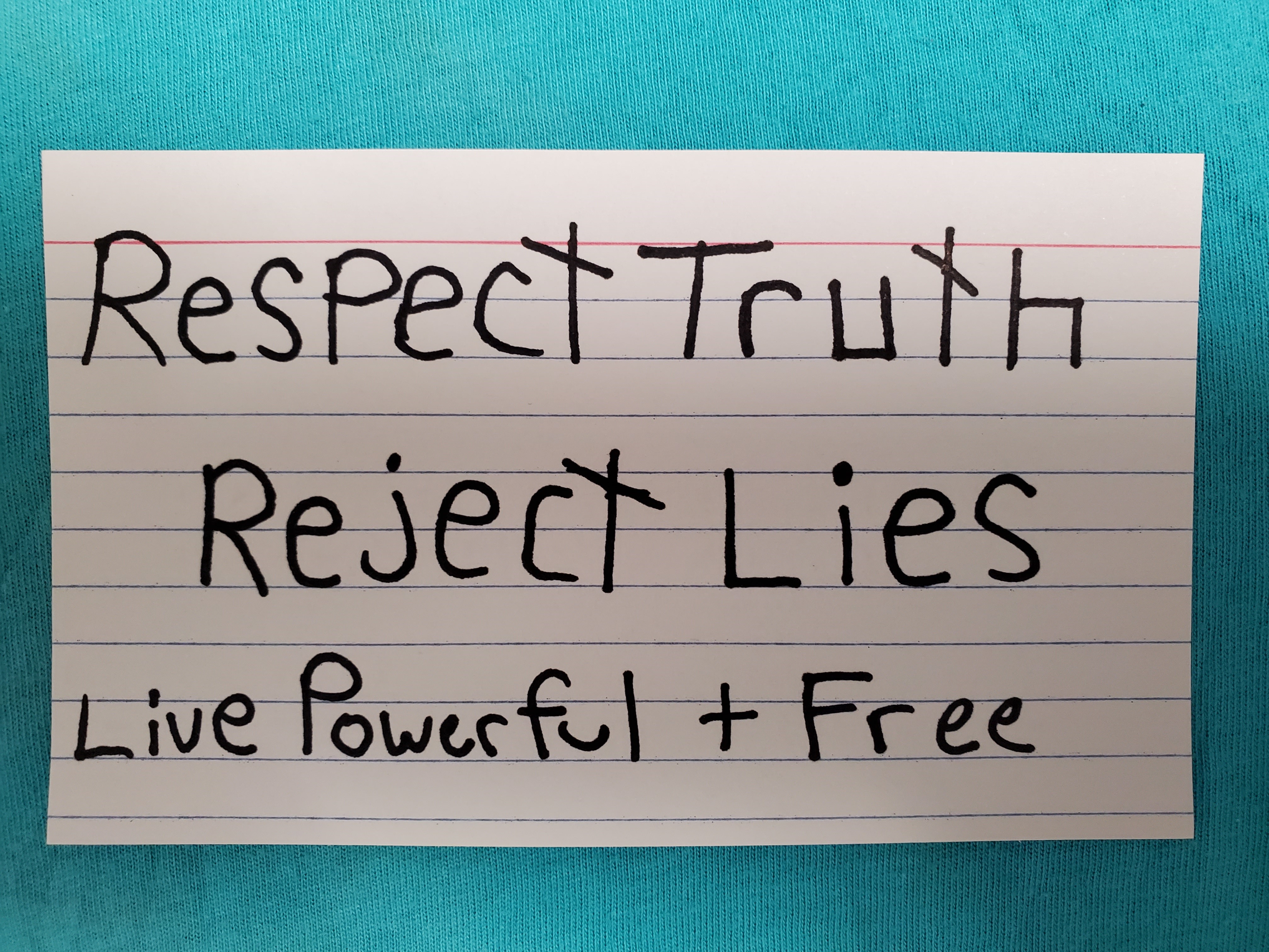 five truths at a time repel lies live free